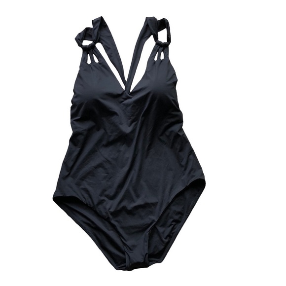 Becca By Rebecca Virtue NWT Black Tear Drop One Piece Swimsuit Size 2X - Picture 5 of 10